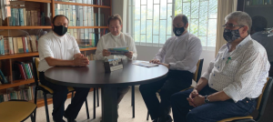 Rector y vicerrector de la UCN en reunión.