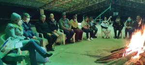 Fogata en el campus universitario UCN