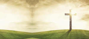 Paisaje con una cruz.