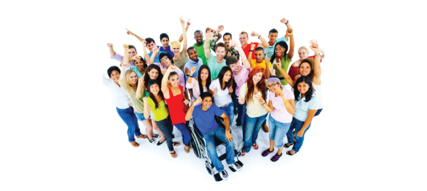 Personas expresando diversidad.