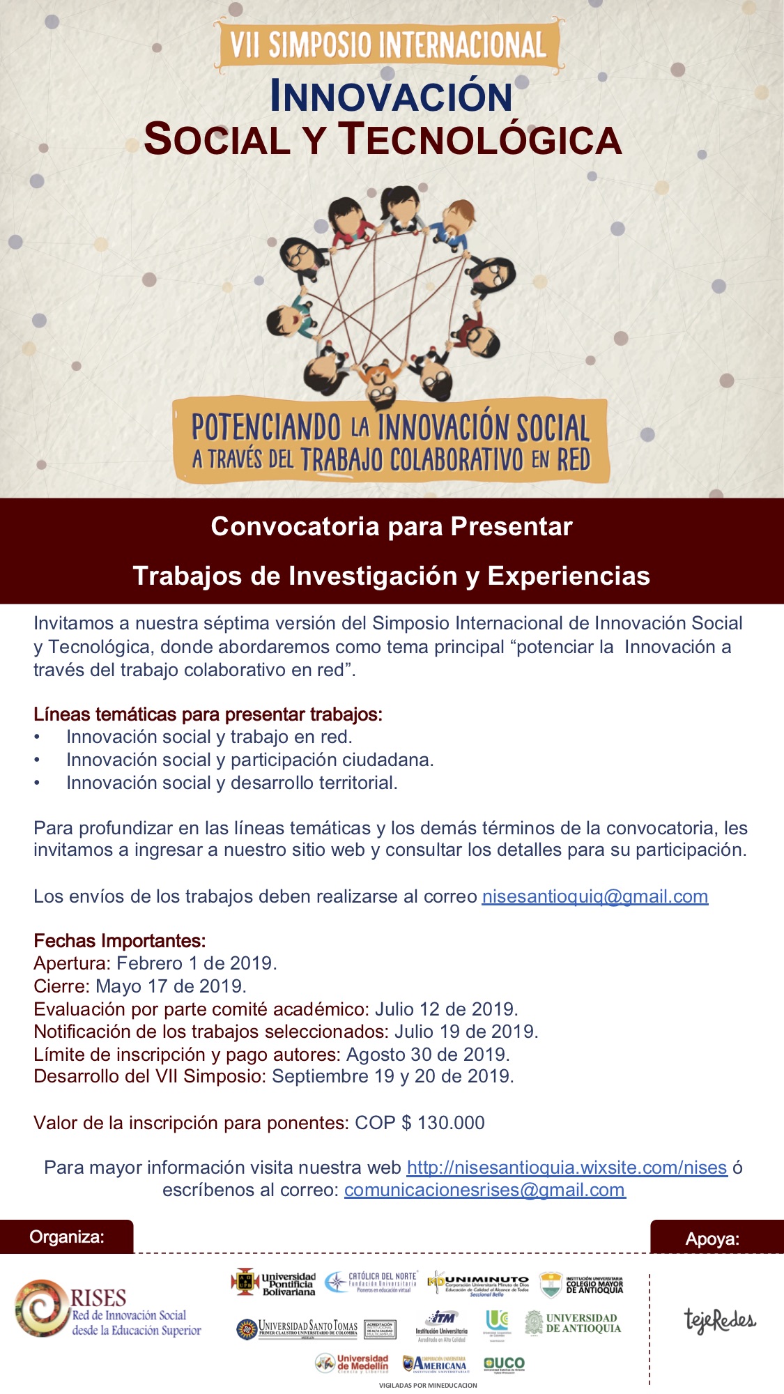Información VII Simposio Internacional de Innovación Social y Tecnológica