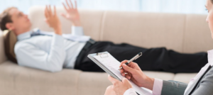 Sesión de terapia psicológica.