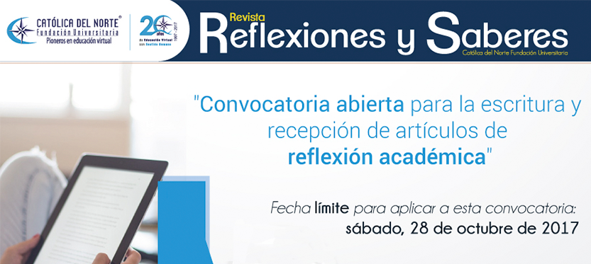 Convocatoria Revista Reflexiones y Saberes
