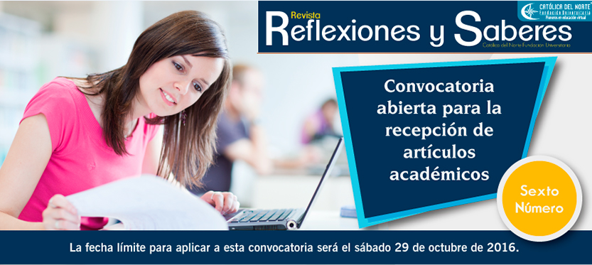 Invitación convocatoria revista reflexiones y saberes
