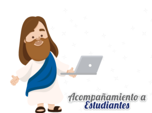 Ilustración Jesús acompañamiento a estudiantes
