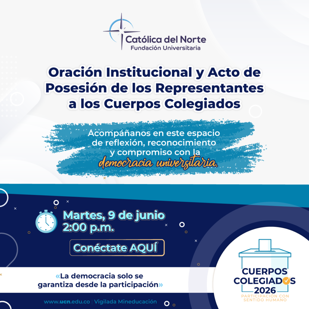 Imagen invitación a la posesión de los Cuerpos Colegiados, transmisión por YouTube