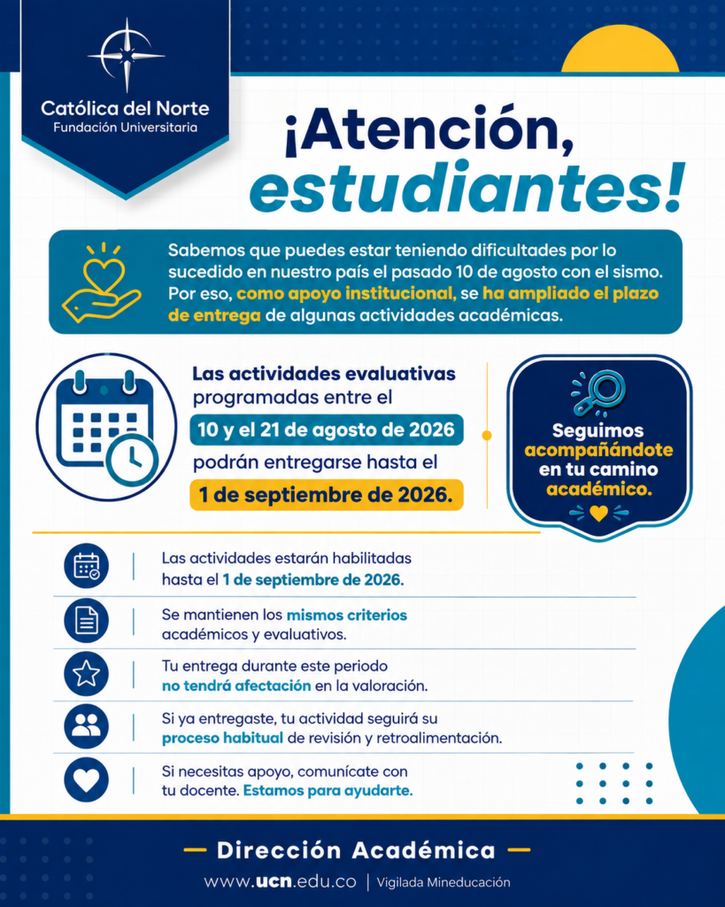 E-card para estudiantes sobre el acompañamiento en su proceso académico.
